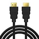 iSOUL 4K HDMI Cable, High-Speed HDMI 2.0 Cable, Supports 3D Formats with Audio Return Compatible with Blu-ray PS4 PS5 Xbox Series X Switch HD 1080p PC Black 1 Meter (Gold Plated)
