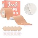 Solitude Women's Cotton Spandex Boob Tape Kit, Breast Lift & Strapless Dress Solution with 10 Nipple Tapes, Multipurpose Body Tape for Women with 36 Pcs Invisible Double-Sided Body Tape for Fashion