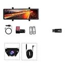3 Camera Car DVR 2.5K WiFi Cam 12 Inch Room Mirror Video Recorder Registrator Support 1080P Black Box Rearview Camera (Color : A50-6M Sony RCC, Size : 32G)