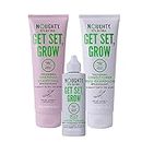 Noughty 97% Natural Get Set Grow Shampoo, Conditioner and Tonic, Optimise Scalp Health and Promote Hair Growth, with Organic Garden Pea Sprouts, Sulphate Free Vegan Haircare 2 x 250ml, 1 x 75ml