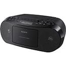 Sony Portable Stereo Cd Player & Tape Cassette Recorder With Digital Tuner AM/FM Radio & Mega Bass Reflex Stereo Sound System Plus 6ft CubeCable Aux Cable to Connect Any Ipod, Iphone or Mp3 Digital