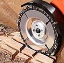 Inditrust New Wood Carving Chain Disc, 4 Inch Circular Saw Blade Angle Grinder 5/8 inch Wood Cutter