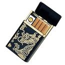 GREYFIRE® Golden Dragon Case USB Rechargeable Electronic Windproof Cigarette Lighter (Golden)