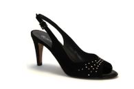 Chaussures Peter Kaiser 09347/515 pour femmes noir daim Swar. Escarpins Pauline ouverts