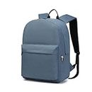 Kono School Backpack Casual Daypack School Bags for Girls Boys Bookbag Lightweight Travel Rucksack Work Bag for Men Women (Navy)