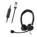 Voix 940 USB Wired On Ear Headphones with Mic Stereo with Microphone for Laptop/Pc/Office/Skype/Home/Online Interview/Classroom/Call Center USB Audio Jack Model