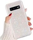 J.west Galaxy S10 Plus Case, Luxury Sparkle Glitter Cute Phone Case Girls Women Pretty Design Translucent Clear Slim TPU Soft Rubber Silicone Cover Protective Case for Samsung Galaxy S10 Plus Colorful