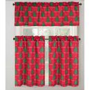 The Holiday Aisle® Jabina 52" W Kitchen Curtain in Red/Green Polyester | 36 H x 52 W in | Wayfair 3A9A53006E8D45D19AB789792114587D