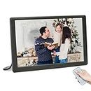 Zedify 10.1 inch Digital Photo Picture Frame 1280x800 IPS Display with Photo Music Video Player Calendar Alarm, Auto Power On/Off, Wall Mountable with Remote, Gift for Family & Friends
