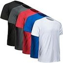 MCPORO Workout Shirts for Men Short Sleeve Quick Dry Athletic Gym Active T Shirt Moisture Wicking