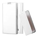 Cadorabo Book Case Compatible with Nokia Lumia 520 in Classy Silver - with Magnetic Closure, Stand Function and Card Slot - Wallet Etui Cover Pouch PU Leather Flip