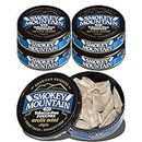 Smokey Mountain Snuff 5 Cans Arctic Mint Pouch Tobacco and Nicotine-Free-20 Pouches Per Can