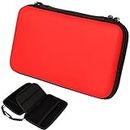 TECHGEAR Case Compatible with Nintendo 2DS XL - Hard Protective Carry Travel & Storage Case Cover fits 2DS XL + Games + Accessories [RED]