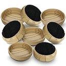 8pk Rubber Base Castor Cups for Wooden Floors and Carpets | Wooden Furniture Castor Cups Non-Slip | Caster Cups to Protect Wooden Floor | Furniture Floor Protectors for Chair & Sofa Legs, Table Feet