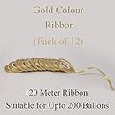 AMFIN® Curling Ribbons for Balloons - Golden (Pack 12)