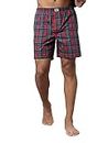 Levi's Men's Cotton Style #024 Checks Woven Regular Fit Checkered Boxer Shorts (Pack of 1) (#024-BS49_Crimson, Red_L)