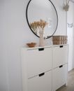 NEW IKEA STALL WHITE SHOE CABINET 4 COMPARTMENT 37 3/4x6 3/4x35 3/8 " STÄLL