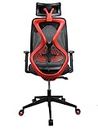 Nxtgen Misuraa Imported Xenon Gaming High Back Ergonomic Office & Home Chair With Advanced Synchro Tilt Mechanism, Adjustable Seat Depth, Lumbar Support,Arms & Headrest (Red & Black) - Aluminium