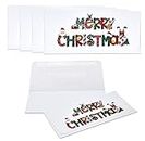 Gift Boutique 150 Merry Christmas Currency Envelopes Holiday Xmas Money Holder Enclosure Size 2 7/8" x 6 ½" for Cash Check Coin Note Mailing Office Business Wedding Birthday Party Favor