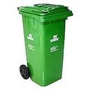 Nilkamal Dustbin | 240 Litres | Dustbin with wheels | Big dustbin with lid outdoor | Big dustbin extra large size | Outdoor garbage cans | Roller dustbin | Green
