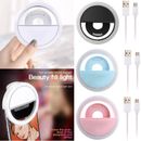 Selfie Ring Light - Rechargeable Clip-on Fill Video Light with Adjustable Modes
