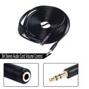 3.5mm M/F 3M Stereo Headphone Audio Extension Cord Cable with Volume Control 