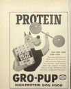 Vintage Print Ad 1956 Gro-Pup High Protein Dog Food Retro Vet Home Kitchen MCM