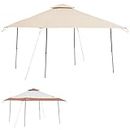 Garden Winds Custom Fit Replacement Canopy Top Cover Compatible with The Coleman 2000004407, 2000035727 13 x 13 Two Tiered Tent Eaved Shelter - Upgraded Performance RIPLOCK 350 Fabric- Beige