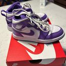 Nike Shoes | Gently Used Girls Nike Mid Jordan’s. Size 12. Great Condition. Smoke/Pet Free | Color: Purple/White | Size: 12g