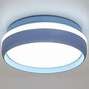 UimimiU 12W Flush Mount Ceiling Lamp Modern Macaron LED Ceiling Light Fixture Simple Circular Ceiling Lighting for Living Room, Bedroom, Dining Room, Kitchen, Hallway, Entry, Foyer (Color : Blue)