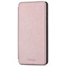 CASEZA Galaxy S21 Flip Case Rose Gold Dublin PU Leather Case - Premium Vegan Leather Wallet Book Folio Cover for the Original Samsung Galaxy S 21 5G - Ultra Thin with Magnetic Closure