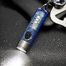 Mini Led Flashlight, Handheld Flashlight, 400 Lumens Outdoor EDC Rechargeable High Bright Multi-Functional Keychain Flashlight, with UV Light and Warning Light, P65 Water Resistant for Camping Hiking