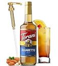 Torani Amaretto Syrup with Little Squirt Syrup Pump, 750ml 25.4 Ounces