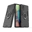 nh Samsung Galaxy A40 Case, Hybrid Heavy Duty Protection Shockproof Defender Kickstand Armor Case Cover + Tempered Glass Screen Protector [2-Pack] for Samsung Galaxy A40 - Black