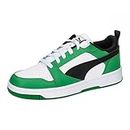 PUMA Rebound V6 Lo Jr Sneaker, White Black Archive Green, 36 EU