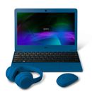 Computadora portátil Geo GeoBook 110 11,6" con Windows 11 Intel N4020 128 GB azul + auriculares 