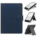 HoYiXi Universal Case Compatible with 6”-6.8” Kobo/PocketBook/Tolino/Sony E-Book eReader Kindle Paperwhite/Kobo Clara HD/Kobo Clara 2E Leather Stand Cover for 6-6.8'' E-Book eReader,navy