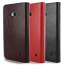For Microsoft Lumia 640 Leather Case - Protective Flip Folio Wallet Pouch Cover