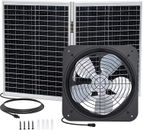 50W Solar Attic Fan Kit 14" DC Fan with 25W Motor for Roof Vent or Chicken Coop