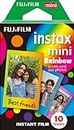 Fujifilm Instax Mini Pellicola, Motivo Arcobaleno, Confezione da 10 Pezzi