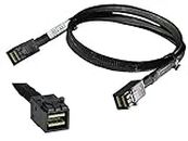 Micro SATA Cables Mini SAS HD SFF-8643 to SFF-8643 Cable 50 CM