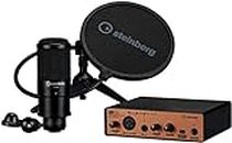 Steinberg UR12 Podcast Starter Pack - Dual Channel USB 2.0 Audio Interface ST-M01 Studio Condenser Microphone Pop Protection plus Accessories (Includes WaveLab Cast Cubase Al & Cubasis) 48454 Black