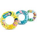 Toyshine 24'' Pack of 3 Pool Rings, Baby Pool, Swimming Rings for Kids, Inflatable Tubes, Summer Fun Water Toys for Kids, Party Fun, Beach Outdoor Party Supplies (Mix Design)