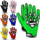 SAGA SPORTS kids bike gloves For Future Champions. motocross gloves with Ultimate Protection. Essential dirt bike gloves & bmx gloves. The Choice for Kids motorbike gloves(Green-L)