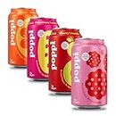 POPPI Sparkling Prebiotic Soda, Beverages w/Apple Cider Vinegar, Seltzer Water & Fruit Juice, Short List Variety Pack, 12oz (12 Pack) (Packaging May Vary)