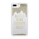 Kate Spade New York Coque à Paillettes Liquide pour Apple iPhone 7 Plus – Glitter is My Favorite Color (doré/Transparent)