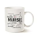 MAUAG Nurses Day Inspirational Nurse Pride-Attributes Coffee Mug, Best Christmas Gifts for Nurse Cup White, 11 Oz