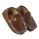 Neska Moda 9 To 12 Months Baby Boys Synthetic Leather Baby Loafer Booties (Brown) -BT1306