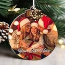 Personalised Christmas Tree Decorations with Photo Christmas Baubles 2023 Christmas Bauble Ornament Photo Gifts for Christmas Trees Xmas Gifts for Mom Dad Family Kids Friends