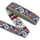 FINGERINSPIRE 7m Vintage Jacquard Ribbon 3cm Wide Ethnic Style Embroidery Polyester Ribbon Fabric Floral Pattern Trim for DIY Garment Clothing Accessories Embellishment Decorations
